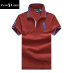 t-shirt ralph lauren hommes classic fit soft-touch big pony deep rouge